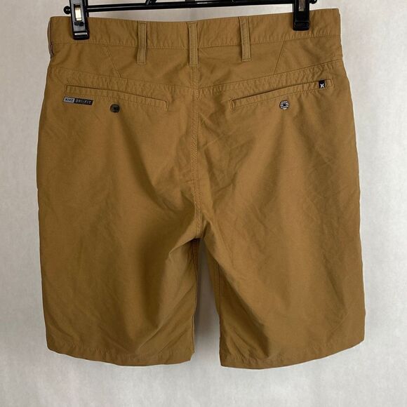 Hurley Mens Size 30 Brown Khaki Flat Front Button Front - Picture 3 of 10
